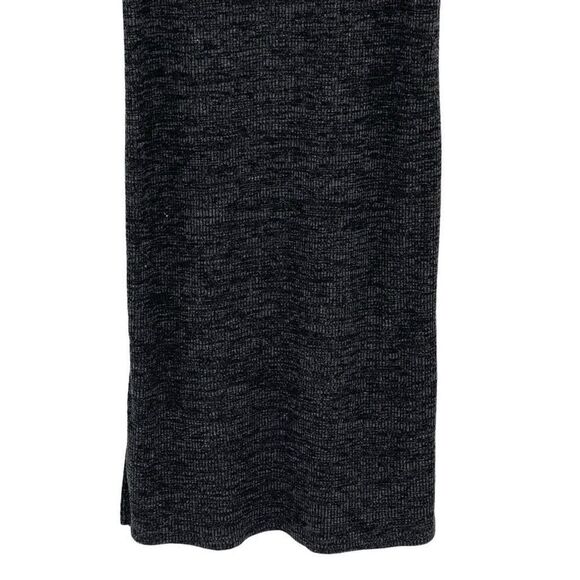 Roots Sleeveless Ribbed Knit Sheath Dress Knee Length Women Small Black Gray - Picture 7 of 9